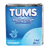 Tums  regular strength antacid, chewable tablets, peppermint Right Picture